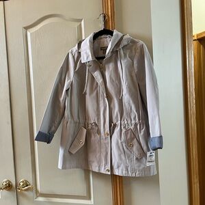 Style & Co. Light Gray Trench Coat